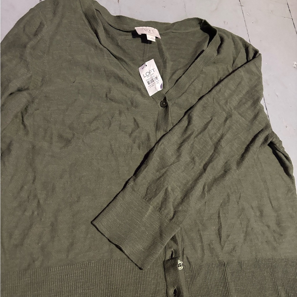 Green cropped cardigan women’s size L